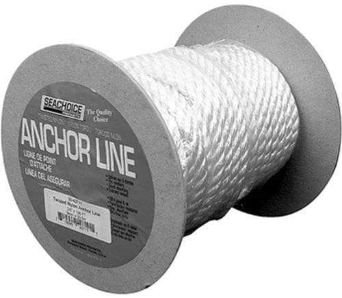 SEACHOICE 3-STRAND NYLON ANCHOR LINE 3/8 X 100 FT