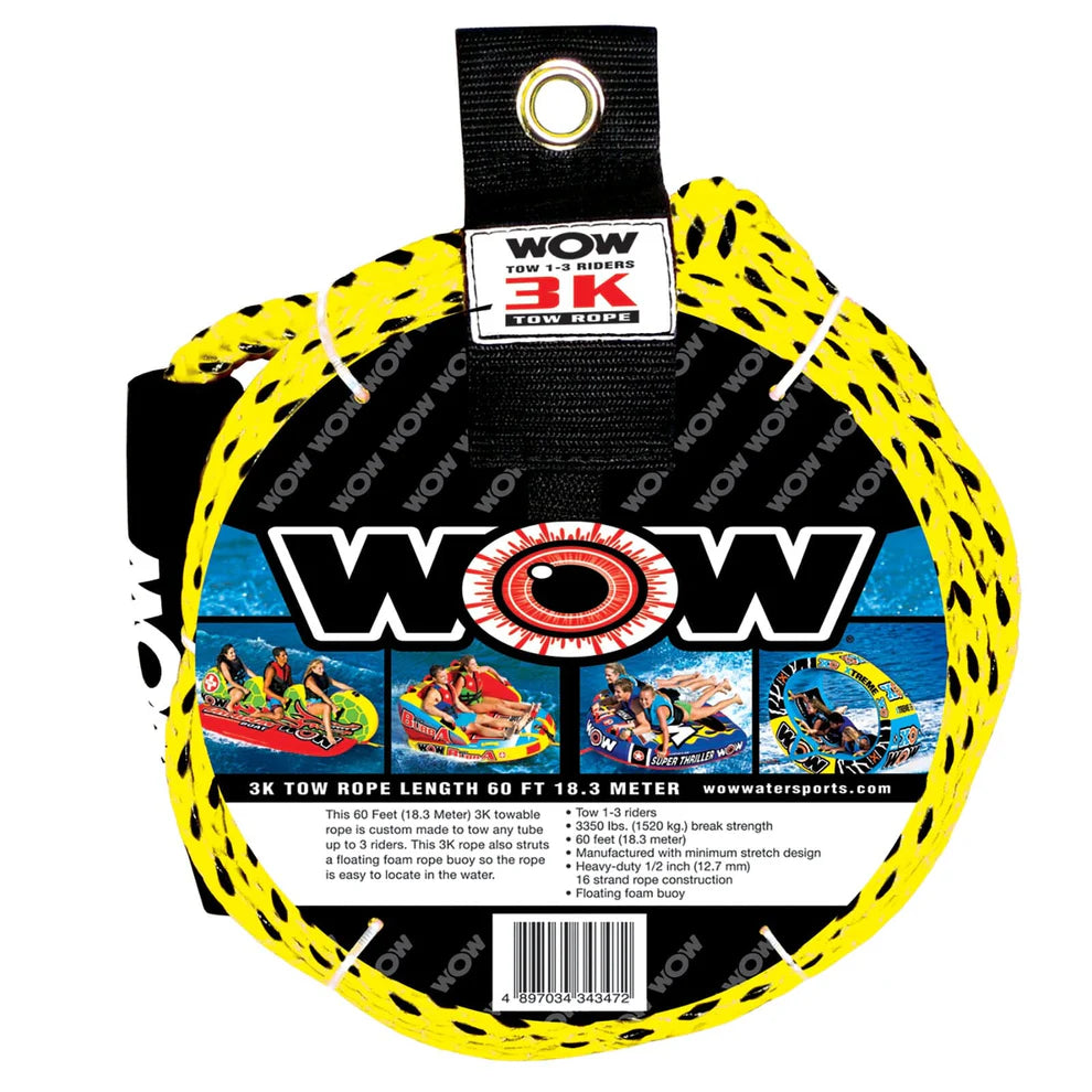 WOW WATERSPORTS 3K 60' TOW ROPE