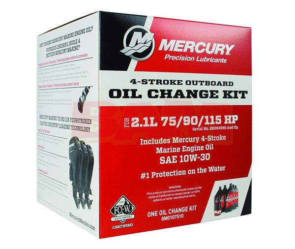 MERCURY OUTBOARD OIL CHANGE KIT 75/90/115 EFI HP (2.5L) 10W-30