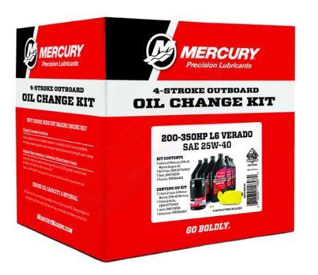 MERCURY OUTBOARD OIL CHANGE KIT VERADO L6 200-400 HP 25W-40