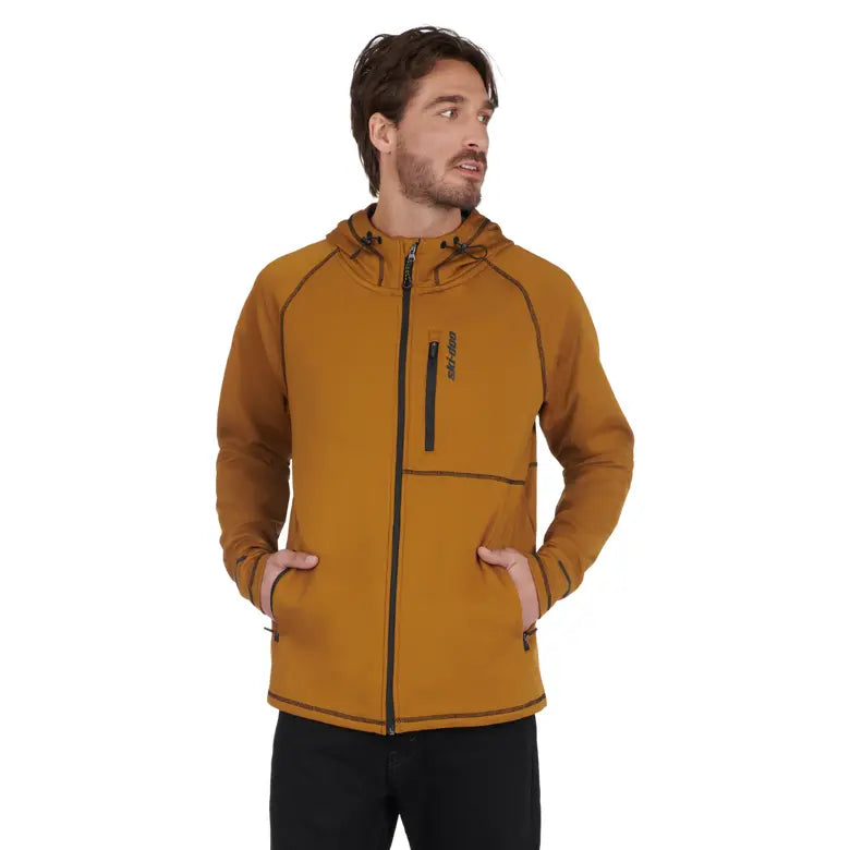 SKI-DOO HYBRID ZIP-UP TECH FLEECE MENS