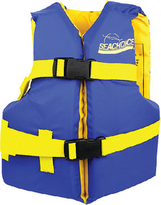 SEACHOICE YOUTH LIFE VEST 25-29"- BLUE/YELLOW