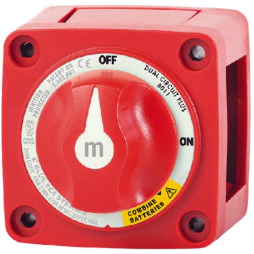 BLUE SEA SYSTEMS M-SERIES MINI BATTERY SWITCH- DUAL CIRCUIT PLUS