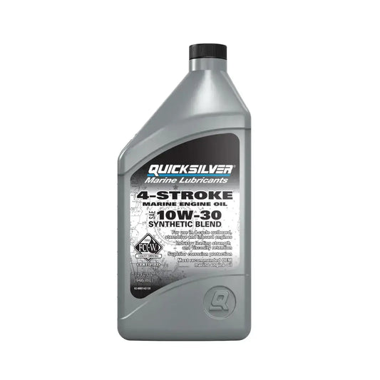 QUICKSILVER 4-STROKE 10W-30 MARINE ENGINE OIL SYNTHETIC BLEND (1 L)