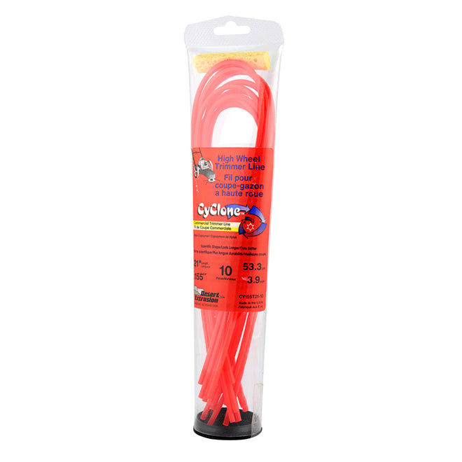 CYCLONE HIGH-WHEEL PRE-CUT TRIMMER LINE - 0.155" x 21" 10/PK