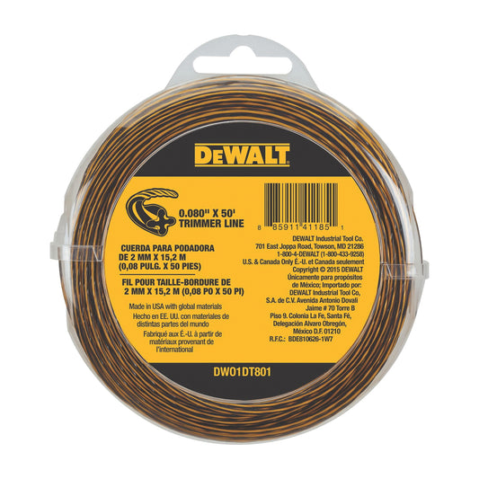DEWALT STRING TRIMMER LINE-50FT 0.080